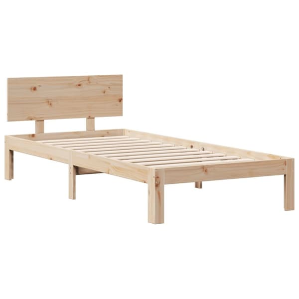 Sänky kirjahyllyllä ilman patjaa 90x200 cm täysi mänty