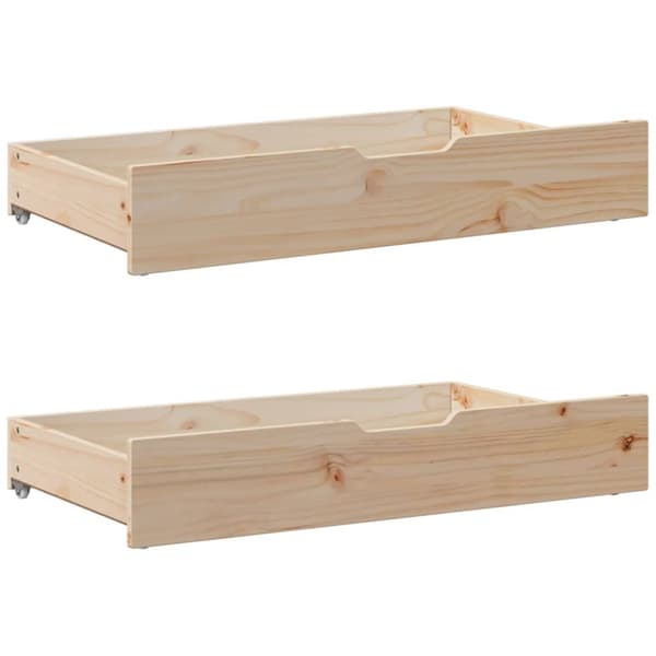 sengeramme uden madras 75x190 cm massivt fyrretræ