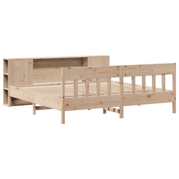 seng med reol uden madras 180x200 cm massivt fyrretræ