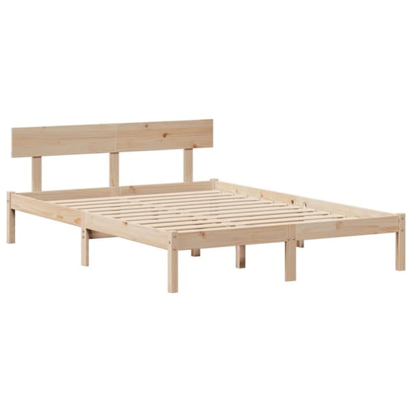 seng med reol uden madras 120x190 cm massivt fyrretræ