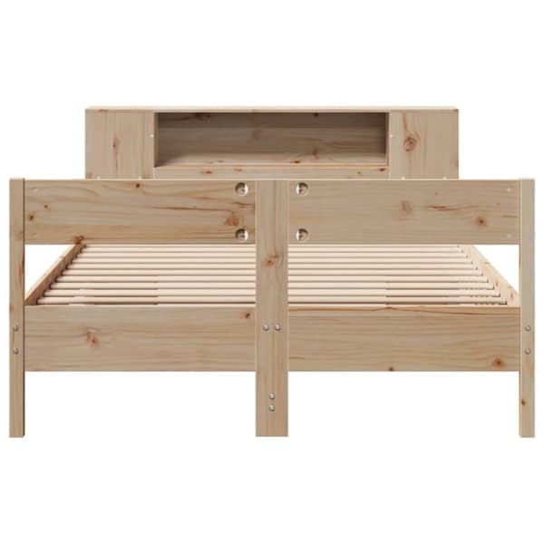 seng med reol uden madras 160x200 cm massivt fyrretræ