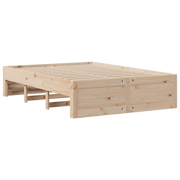 seng med reol uden madras 160x200 cm massivt fyrretræ