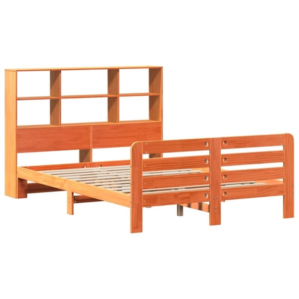 sengeramme uden madras 160x200 cm massivt fyrretræ gyldenbrun