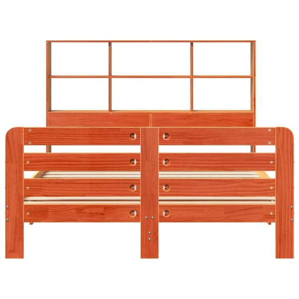 sengeramme uden madras 160x200 cm massivt fyrretræ gyldenbrun
