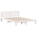 Miniatyrbillede 5 af 10: sengeramme uden madras 120x200 cm massivt fyrretræ hvid