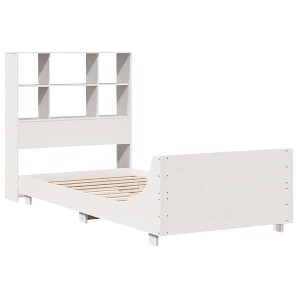 sengeramme uden madras 90x190 cm massivt fyrretræ hvid