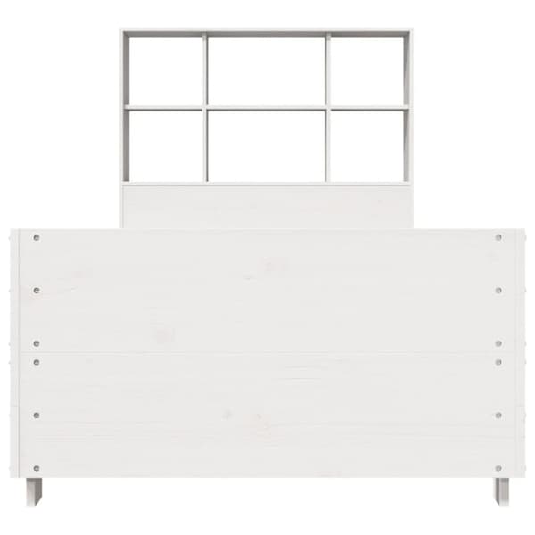 sengeramme uden madras 90x190 cm massivt fyrretræ hvid