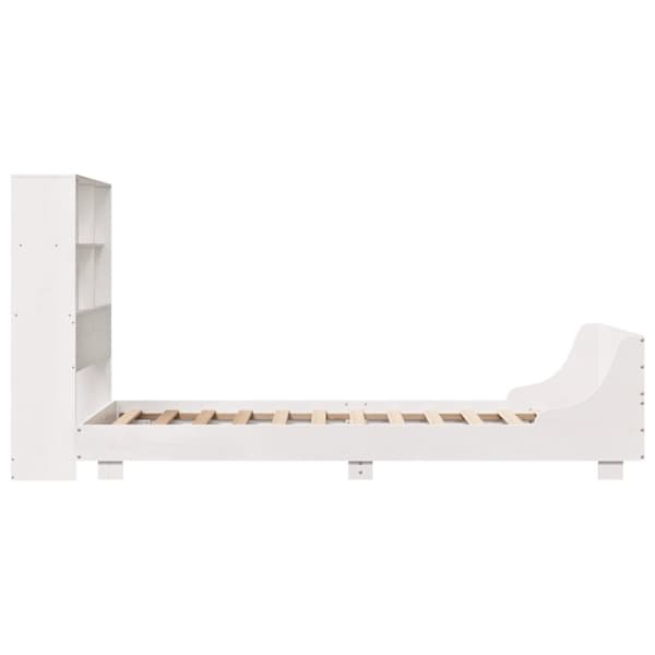 sengeramme uden madras 90x190 cm massivt fyrretræ hvid