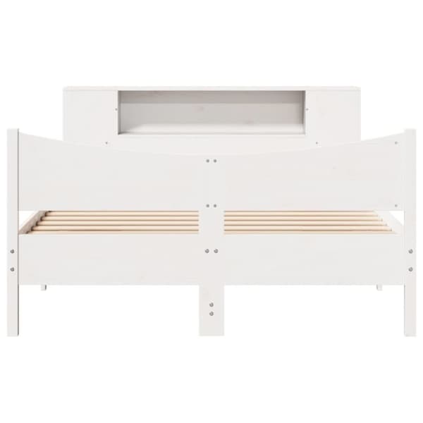 sengeramme uden madras 160x200 cm massivt fyrretræ hvid