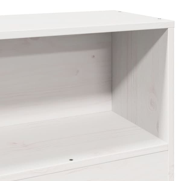 sengeramme uden madras 75x190 cm massivt fyrretræ hvid