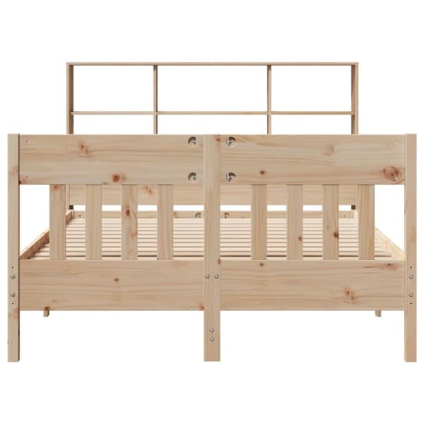 Sängram utan madrass 135x190 cm massiv furu