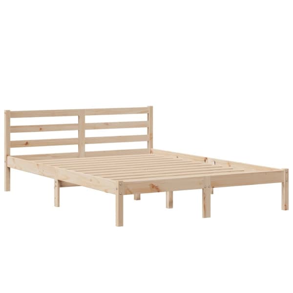 seng med reol uden madras 150x200 cm massivt fyrretræ