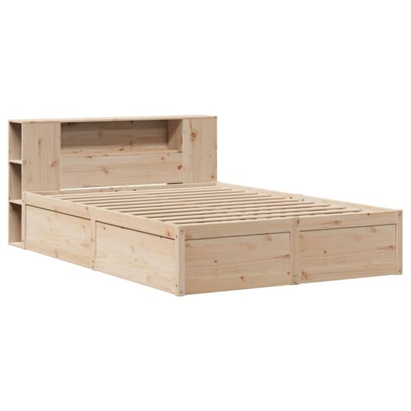 sengeramme uden madras 120x190 cm massivt fyrretræ