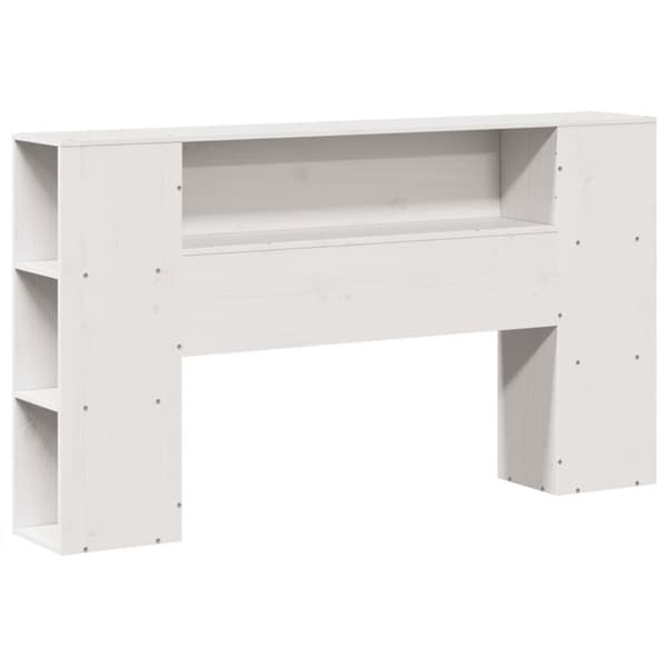 Sängram utan madrass vit 140x190 cm massiv furu
