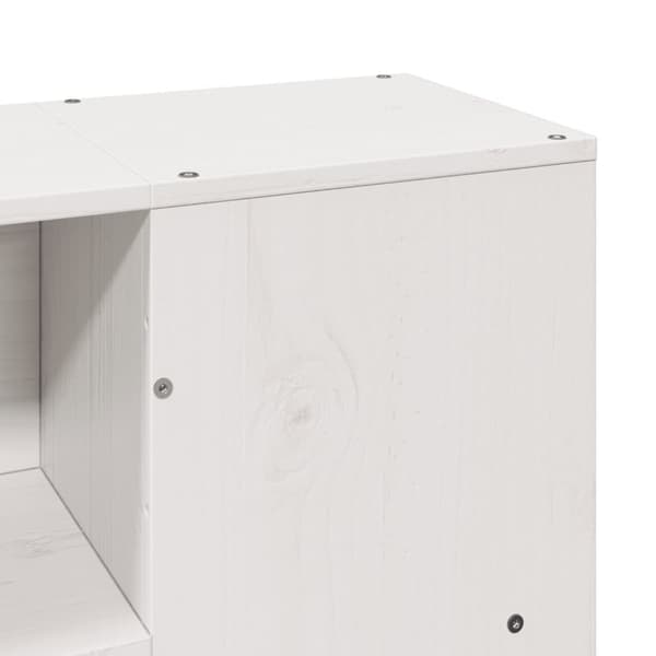 Sängram utan madrass vit 140x190 cm massiv furu