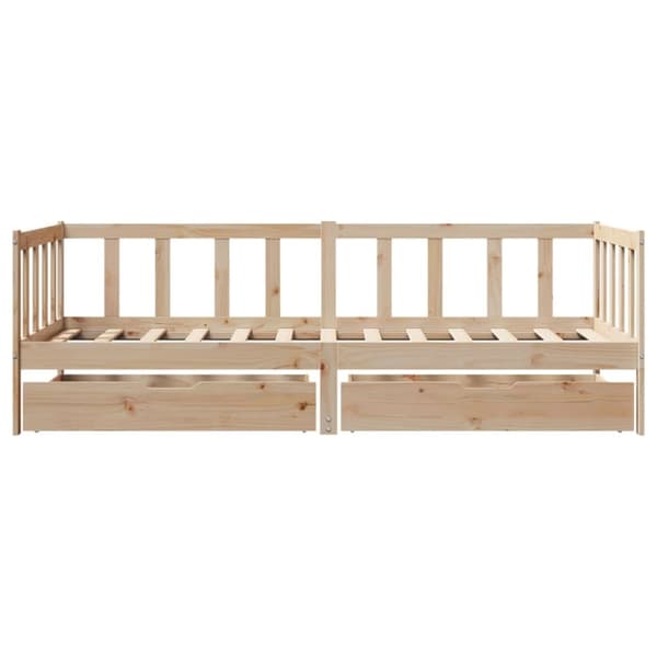 daybed med skuffer 90x200 cm massivt fyrretræ
