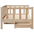 Miniatyrbillede 7 af 10: daybed med skuffer 90x200 cm massivt fyrretræ