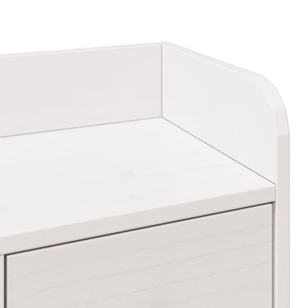seng med reol uden madras 160x200 cm massivt fyrretræ hvid