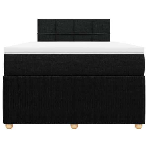 kontinentalseng med madras 120x190 cm stof sort