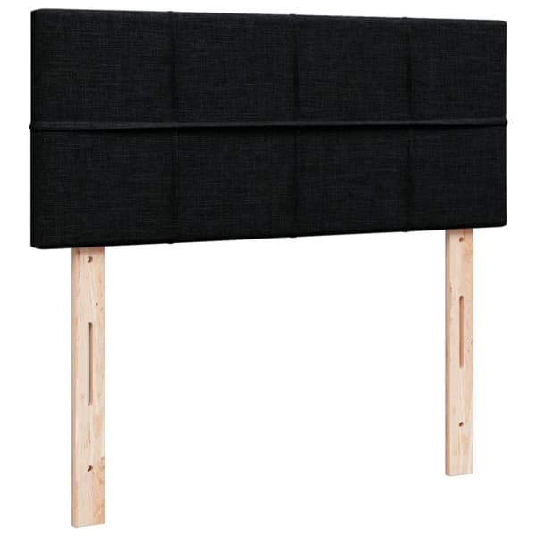 kontinentalseng med madras 120x190 cm stof sort