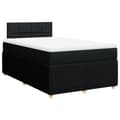 Miniatyrbillede 2 af 10: kontinentalseng med madras 120x190 cm stof sort