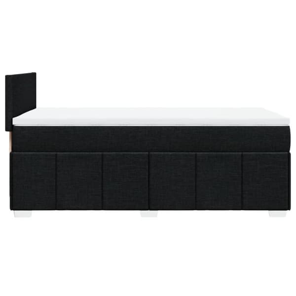 Continental sänky patjalla musta kangas 100x200 cm