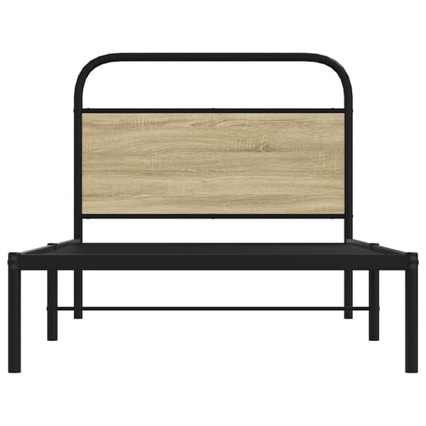 Sängram utan madrass sonoma-ek 100x190 cm konstruerad trä