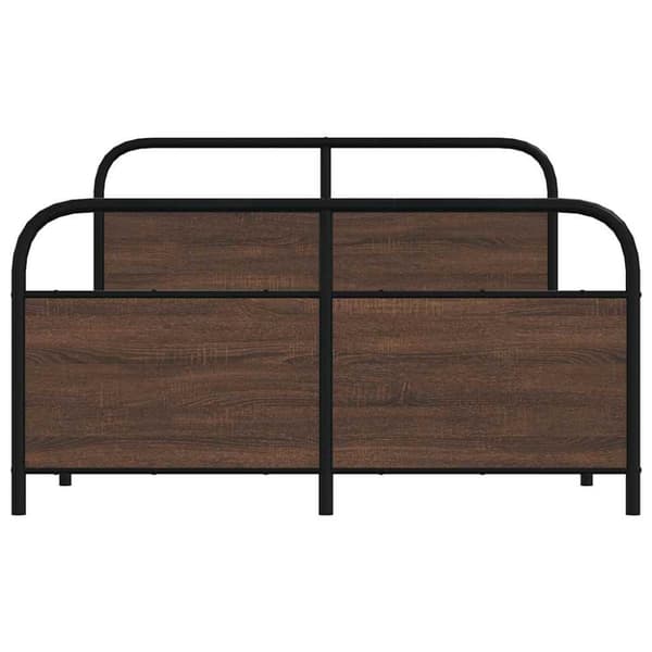 sengeramme 120x190 cm uden madras konstrueret træ brunt eg