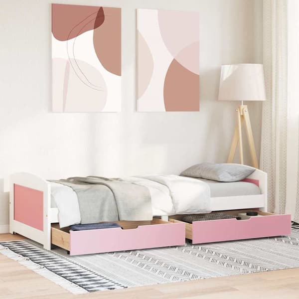 -sohvasänky 2 vetolaatikkoa ilman patjaa IRUN 90x200 cm