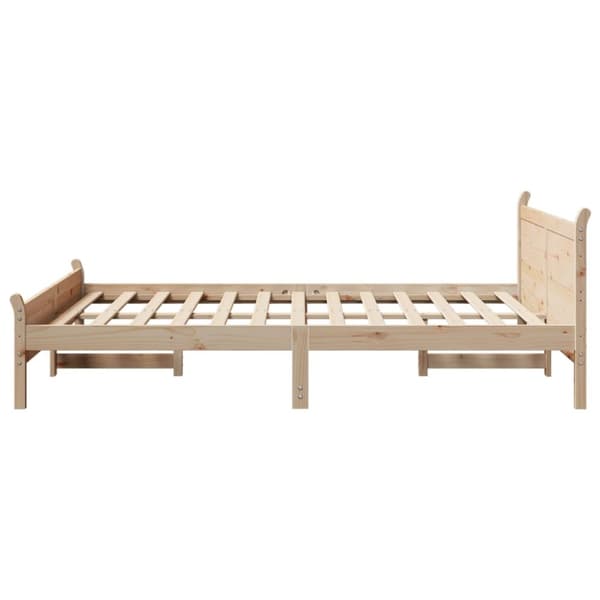 sengeramme uden madras 140x190 cm massivt fyrretræ