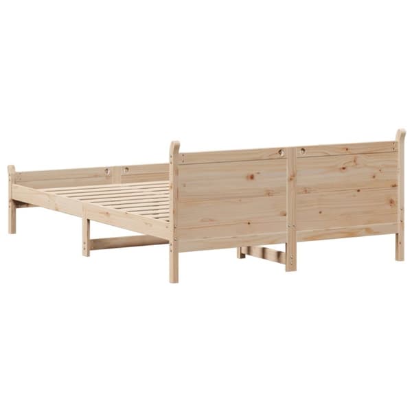 sengeramme uden madras 140x190 cm massivt fyrretræ