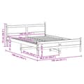 Miniatyrbillede 9 af 9: sengeramme uden madras 140x190 cm massivt fyrretræ