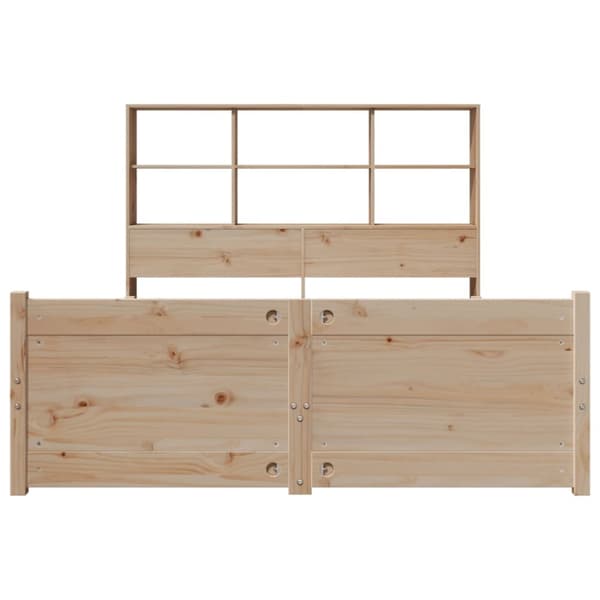 seng med reol uden madras 160x200 cm massivt fyrretræ