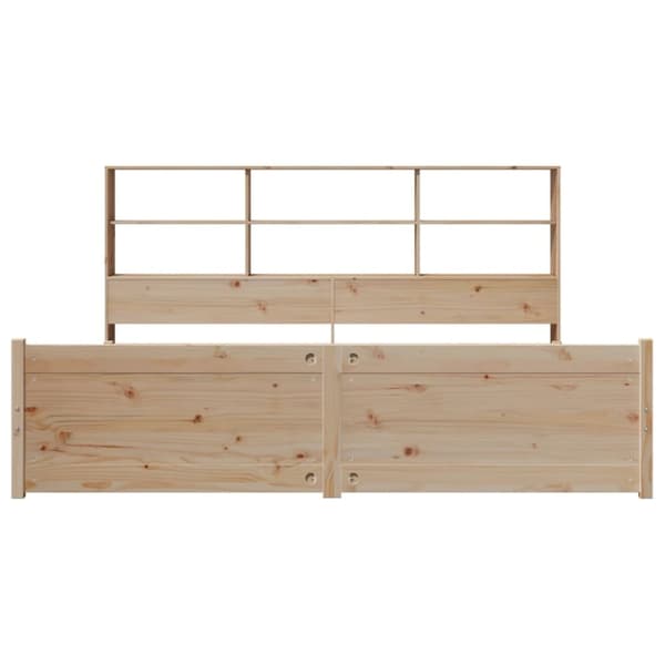 seng med reol uden madras 180x200 cm massivt fyrretræ