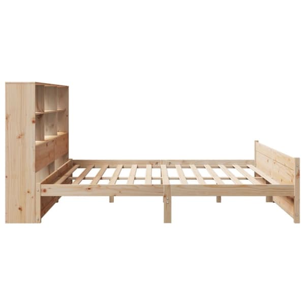 seng med reol uden madras 180x200 cm massivt fyrretræ