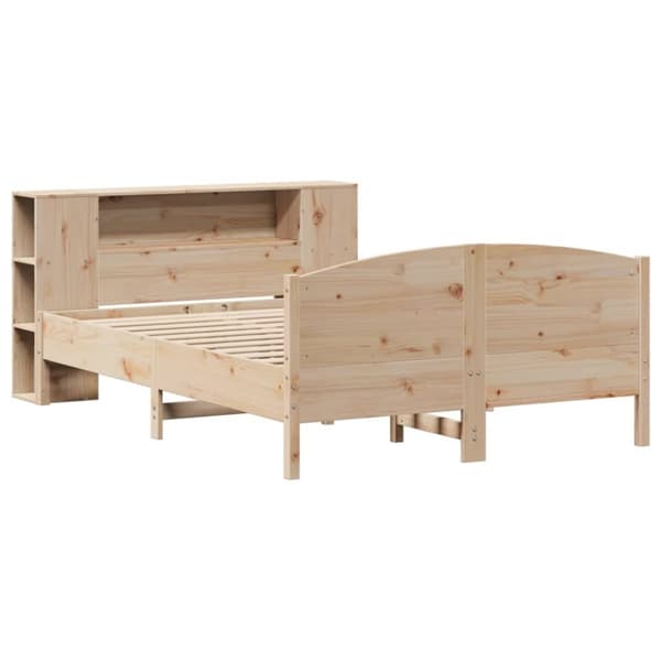 seng med reol uden madras 160x200 cm massivt fyrretræ