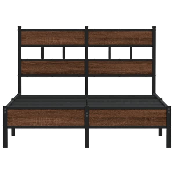 sengeramme 120x190 cm uden madras konstrueret træ brunt eg