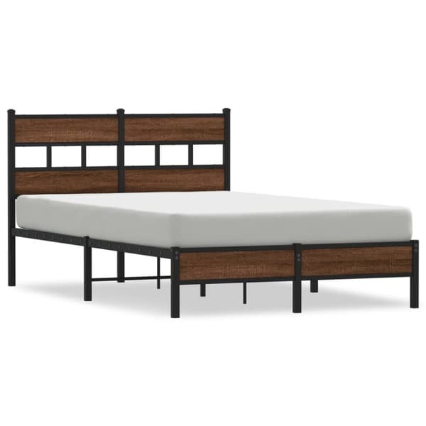sengeramme 120x190 cm uden madras konstrueret træ brunt eg