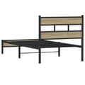 Miniatyrbillede 6 af 9: sengeramme 100x200 cm uden madras konstrueret træ sonoma-eg