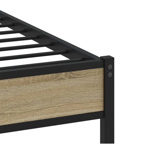 sengeramme 100x200 cm uden madras konstrueret træ sonoma-eg