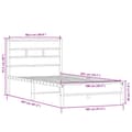 Miniatyrbillede 9 af 9: sengeramme 100x200 cm uden madras konstrueret træ sonoma-eg
