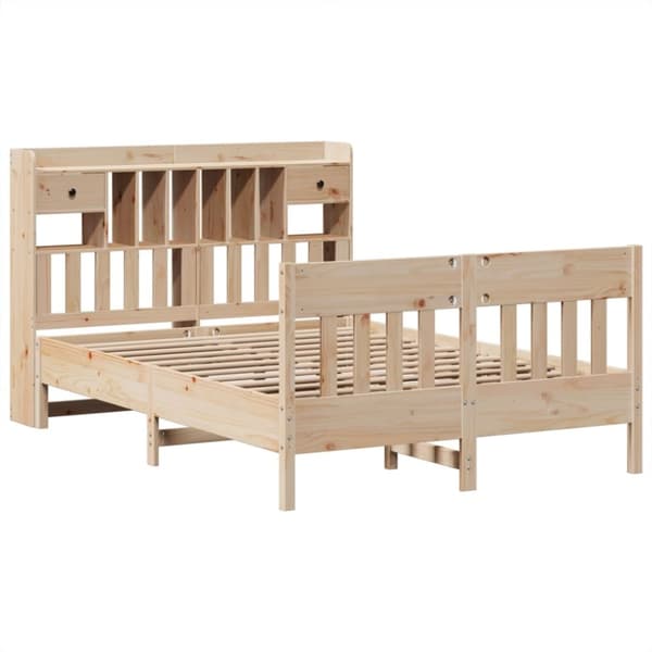 sengeramme uden madras 140x190 cm massivt fyrretræ