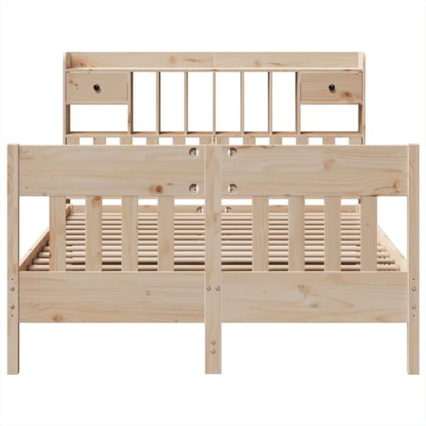 sengeramme uden madras 140x190 cm massivt fyrretræ