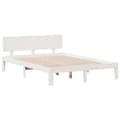 Miniatyrbillede 8 af 10: seng med reol uden madras 160x200 cm massivt fyrretræ hvid