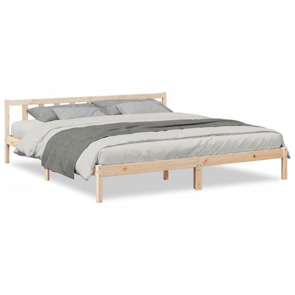 ekstra lang sengeramme uden madras 180x210 cm massivt fyrretræ