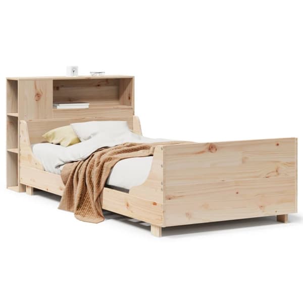 sengeramme uden madras 100x200 cm massivt fyrretræ