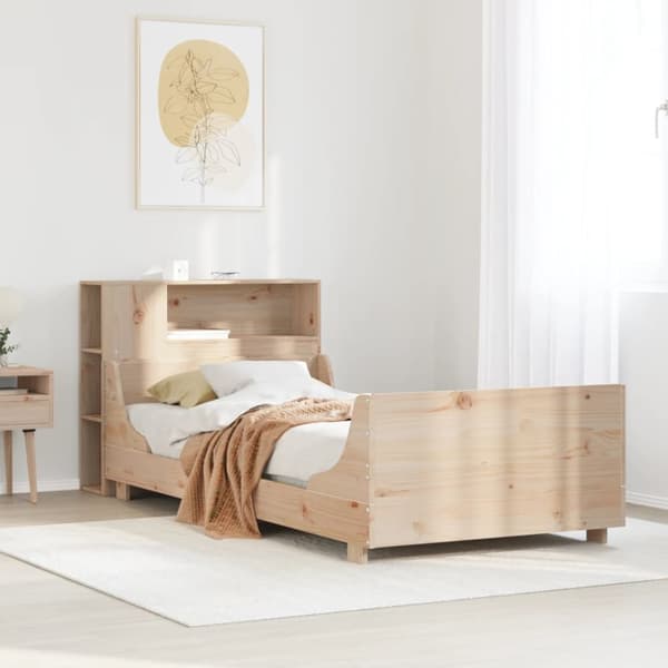 sengeramme uden madras 100x200 cm massivt fyrretræ