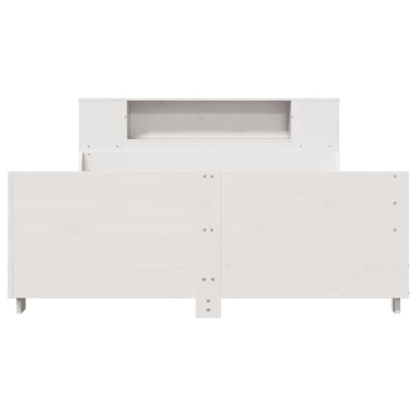 sengeramme uden madras 140x200 cm massivt fyrretræ hvid
