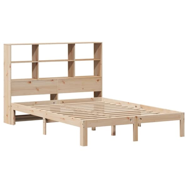 seng med reol uden madras 160x200 cm massivt fyrretræ