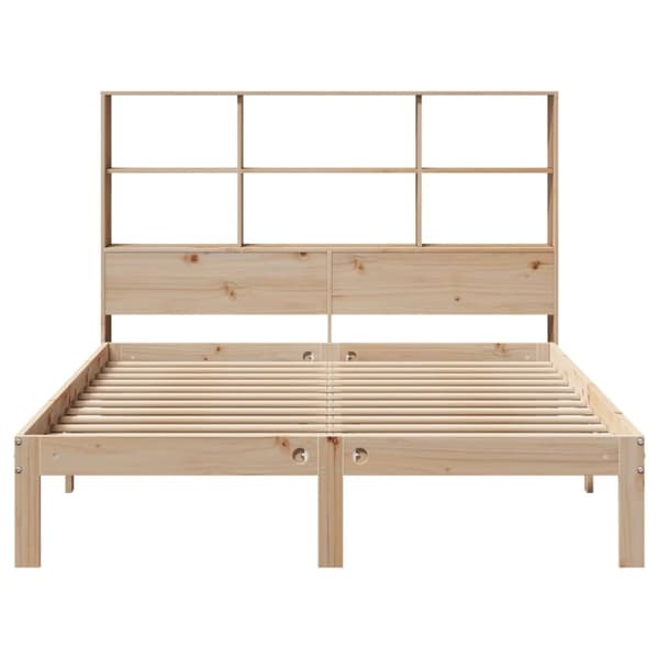 seng med reol uden madras 160x200 cm massivt fyrretræ